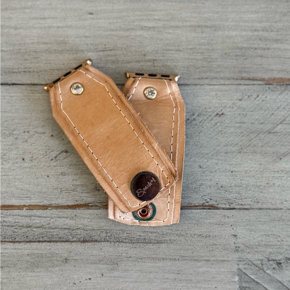 Spark*L Accessories - Spark*l Tan Leather Apple Watch Band